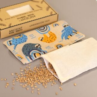 Lavender Natural Cotton and Juco Eye Pillow in Gift Box — Lazy Sloth